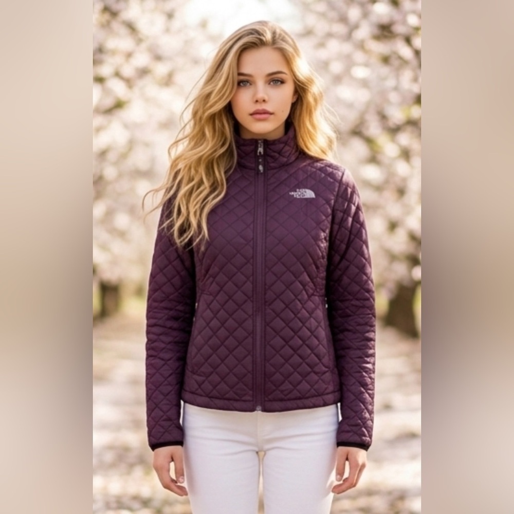 The North Face Women's Quilted Puffer Jacket in Plum